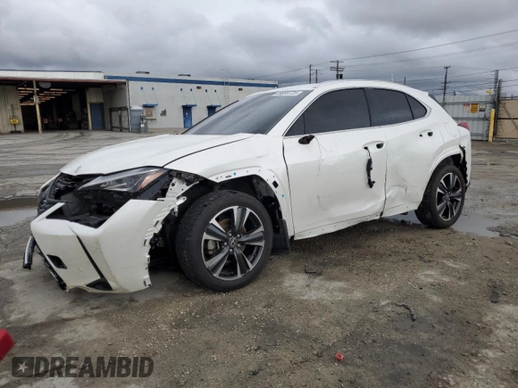 2021 Lexus UX 200 with VIN JTHX3JBHXM2040304, listed as a Copart auction lot 49006725 with 51,543 mi miles and Salvage title. Bid and sale history available at DreamBid. Image 1.