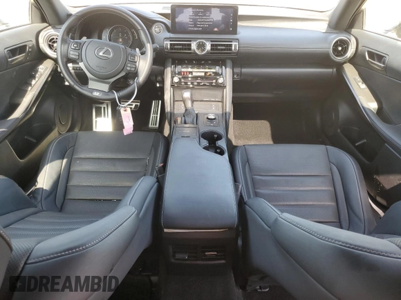 2022 Lexus IS 350 F Sport with VIN JTHGZ1B28N5055765, listed as a Copart auction lot 55329005 with 30,730 mi miles and Salvage title. Bid and sale history available at DreamBid. Image 8.