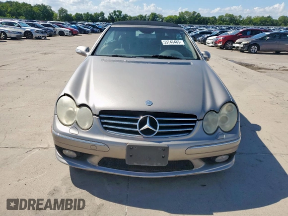 2005 Mercedes-Benz CLK 500 with VIN WDBTK75J75F147923, listed as a Copart auction lot 53743485 with 181,045 mi miles and Clean title. Bid and sale history available at DreamBid. Image 5.