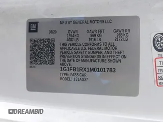 2021 Chevrolet Camaro 1LS z VIN 1G1FB1RX1M0101783, wystawiony jako IAAI lot #42095549 z przebiegiem 61 395 mil mil oraz . Historia ofert i sprzedaży dostępna na DreamBid. Obrazek 9.