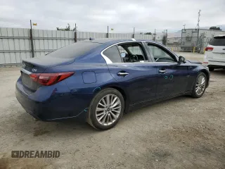 2021 Infiniti Q50 Luxe with VIN JN1EV7BP1MM705868, listed as a Copart auction lot 60127235 with 45,804 mi miles and Salvage title. Bid and sale history available at DreamBid. Image 3.