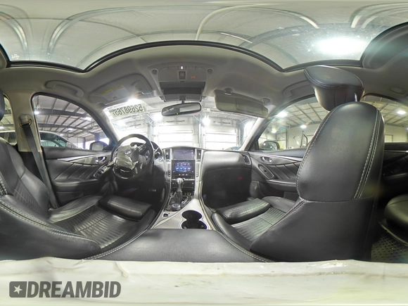 2015 Infiniti Q50 Premium with VIN JN1BV7AR7FM396562, listed as a Copart auction lot 52698765 with 103,824 mi miles and Salvage Title. Bid and sale history available at carsss.com. Image 14.