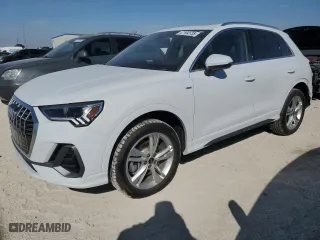 2024 Audi Q3 S line Premium with VIN WA1DECF39R1137946, listed as a Copart auction lot 47194135 with 3,110 mi miles and Salvage Title. Bid and sale history available at carsss.com. Image 1.