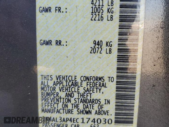 2014 Nissan Altima 2.5 with VIN 1N4AL3AP4EC174030, listed as a Copart auction lot 52444845 with 93,496 mi miles and Salvage Title. Bid and sale history available at carsss.com. Image 12.