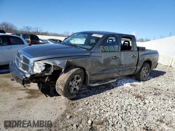 2006 Dodge Dakota SLT with VIN 1D7HW48K56S708147, listed as a Copart auction lot 88736805 with 235,292 mi miles and Clean Title. Bid and sale history available at carsss.com. Image 1.
