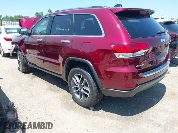 2020 Jeep Grand Cherokee Limited with VIN 1C4RJFBG5LC299828, listed as a IAAI auction lot 42637614 with 79,396 mi miles and . Bid and sale history available at DreamBid. Image 3.