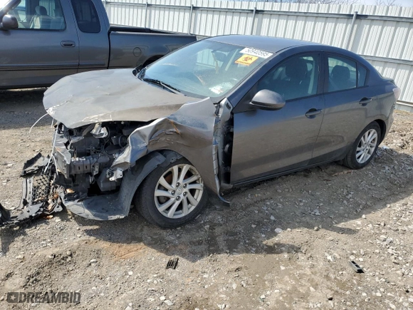 2012 Mazda Mazda3 i Touring with VIN JM1BL1V73C1575378, listed as a Copart auction lot 50940595 with 0 mi miles and Salvage Title. Bid and sale history available at carsss.com. Image 1.