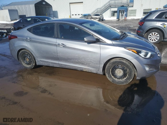 2016 Hyundai Elantra Value Edition with VIN KMHDH4AE1GU507385, listed as a Copart auction lot 46681635 with 95,735 mi miles and Salvage Title. Bid and sale history available at carsss.com. Image 4.