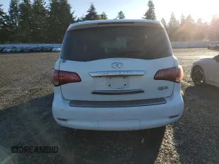 2012 Infiniti QX56 7-passenger with VIN JN8AZ2NE1C9021857, listed as a Copart auction lot 76967164 with 153,958 mi miles and Salvage Title. Bid and sale history available at carsss.com. Image 6.
