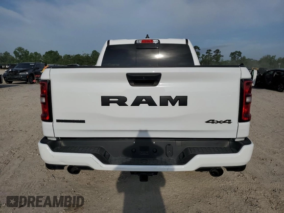 2025 Ram 1500 Big Horn with VIN 1C6SRFFPXSN521827, listed as a Copart auction lot 53258435 with 1,676 mi miles and Salvage Title. Bid and sale history available at carsss.com. Image 6.