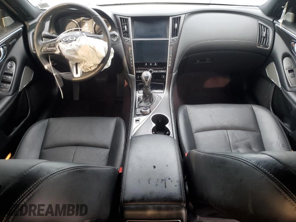 2023 Infiniti Q50 SENSORY with VIN JN1EV7CR1PM543311, listed as a Copart auction lot 49888555 with 15,748 mi miles and Salvage Title. Bid and sale history available at carsss.com. Image 8.