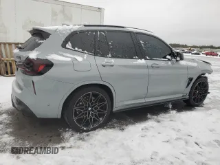 2022 BMW X3 M with VIN 5YM13EC02N9L76701, listed as a Copart auction lot 43724295 with 17,136 mi miles and Salvage Title. Bid and sale history available at carsss.com. Image 3.