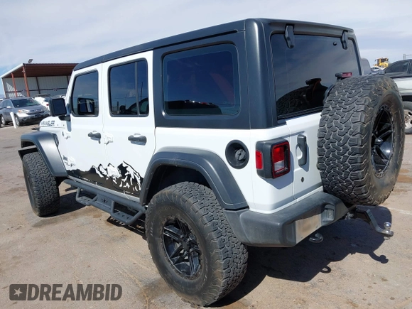 2020 Jeep Wrangler Unlimited Sport with VIN 1C4HJXDG0LW174393, listed as a IAAI auction lot 41575040 with 68,418 mi miles and . Bid and sale history available at DreamBid. Image 3.