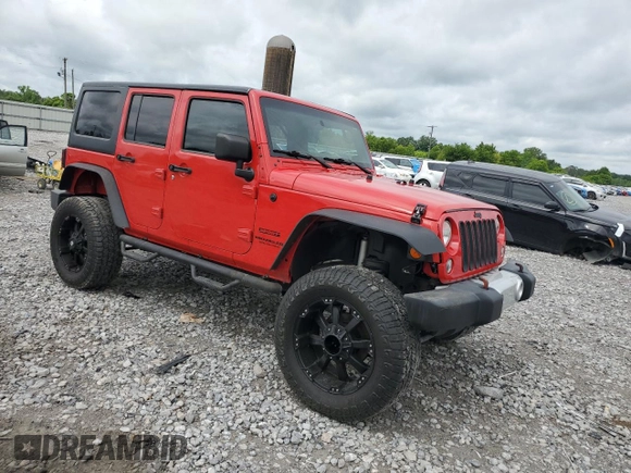 2015 Jeep Wrangler Unlimited Sport with VIN 1C4BJWDG6FL568082, listed as a Copart auction lot 58242945 with 114,637 mi miles and Salvage title. Bid and sale history available at DreamBid. Image 4.