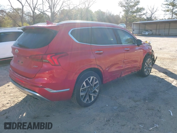 2022 Hyundai Santa Fe Calligraphy with VIN 5NMS54AL0NH454654, listed as a IAAI auction lot 41826372 with 63,314 mi miles. Bid and sale history available at carsss.com. Image 4.