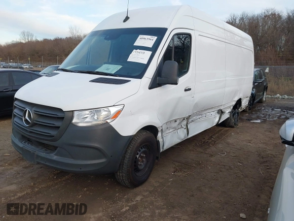 2023 Mercedes-Benz Sprinter Cargo with VIN W1Y4NCHY6PT120839, listed as a IAAI auction lot 40963564 with 128,639 mi miles. Bid and sale history available at carsss.com. Image 17.