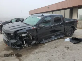 2019 Chevrolet Silverado 1500 LT Trail Boss with VIN 3GCPYFED2KG298975, listed as a Copart auction lot 71375354 with 77,195 mi miles and Salvage Title. Bid and sale history available at DreamBid. Image 1.