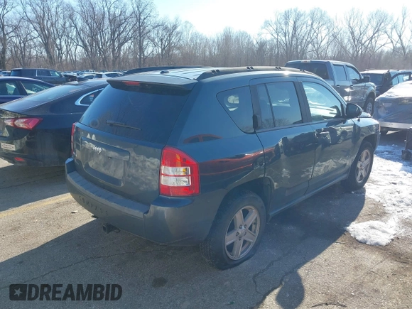 2007 Jeep Compass Sport with VIN 1J8FF47WX7D193781, listed as a IAAI auction lot 41348538 with 193,365 mi miles. Bid and sale history available at carsss.com. Image 4.
