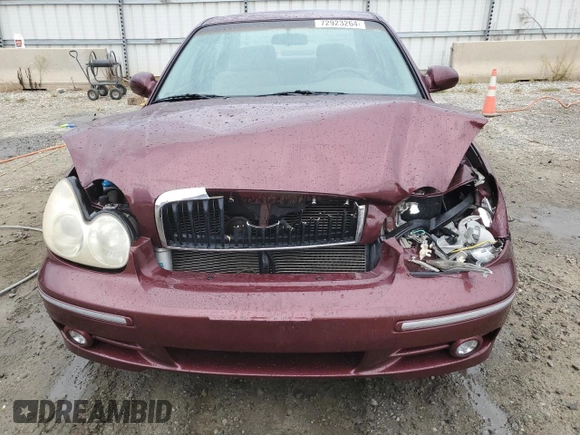 2004 Hyundai Sonata GLS with VIN KMHWF35H74A017382, listed as a Copart auction lot 72923264 with 117,730 mi miles and Salvage Title. Bid and sale history available at carsss.com. Image 5.