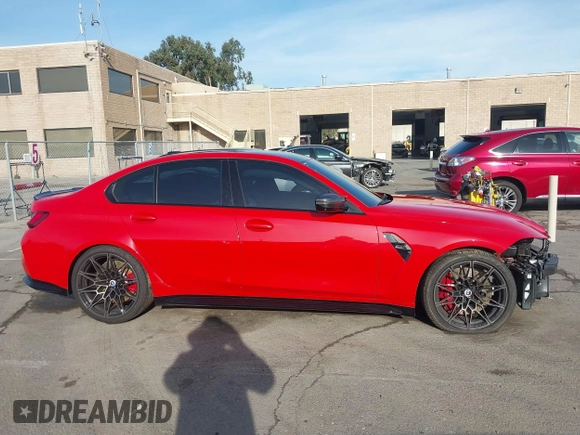 2023 BMW M3 Competition xDrive with VIN WBS43AY09PFP04541, listed as a IAAI auction lot 41140882 with 39,330 mi miles and . Bid and sale history available at DreamBid. Image 13.