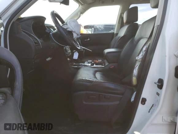 2019 Nissan Armada Platinum with VIN JN8AY2NE9K9758483, listed as a Copart auction lot 42636495 with 43,952 mi miles and Salvage Title. Bid and sale history available at carsss.com. Image 7.