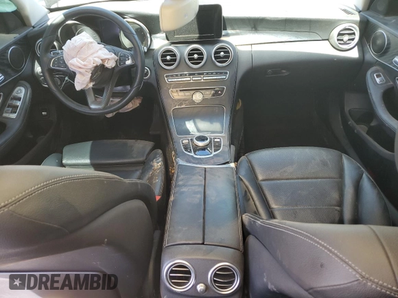2017 Mercedes-Benz C 300 with VIN 55SWF4JBXHU233055, listed as a Copart auction lot 55277195 with Not provided miles and Salvage title. Bid and sale history available at DreamBid. Image 8.