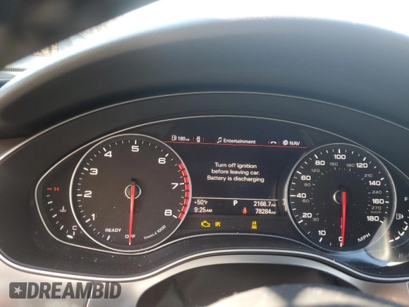 2016 Audi A6 3.0T Premium Plus with VIN WAUFGAFC7GN018017, listed as a Copart auction lot 39428863 with 78,284 mi miles. Bid and sale history available at carsss.com. Image 9.