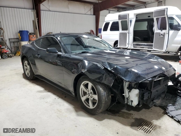 2024 Ford Mustang EcoBoost with VIN 1FA6P8TH3R5105773, listed as a Copart auction lot 52002045 with 23,840 mi miles and Salvage Title. Bid and sale history available at carsss.com. Image 4.