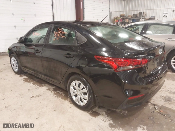 2022 Hyundai Accent SE with VIN 3KPC24A65NE166577, listed as a IAAI auction lot 41708850 with 17,566 mi miles. Bid and sale history available at carsss.com. Image 3.