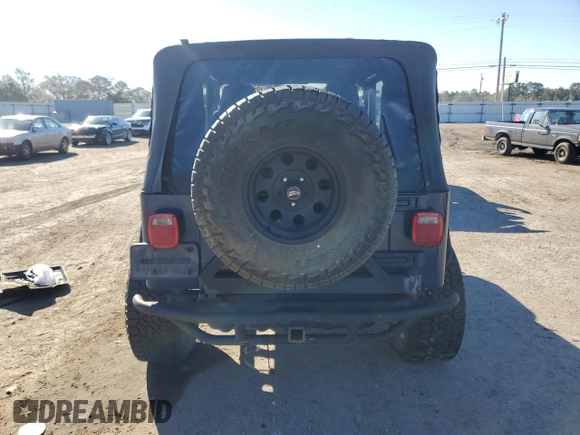2005 Jeep Wrangler Sport with VIN 1J4FA49S85P300851, listed as a Copart auction lot 42197705 with 126,322 mi miles and Salvage Title. Bid and sale history available at carsss.com. Image 6.