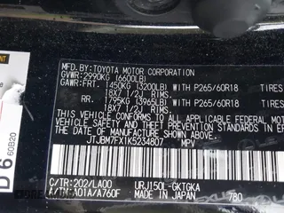 2019 Lexus GX 460 z VIN JTJBM7FX1K5234807, wystawiony jako IAAI lot #41698626 z przebiegiem 36 471 mil mil oraz . Historia ofert i sprzedaży dostępna na DreamBid. Obrazek 9.