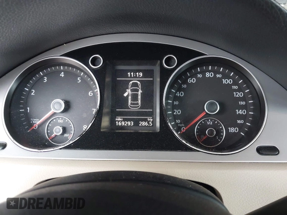 2011 Volkswagen CC Sport with VIN WVWMP7AN3BE733004, listed as a IAAI auction lot 42188172 with 169,293 mi miles. Bid and sale history available at carsss.com. Image 7.