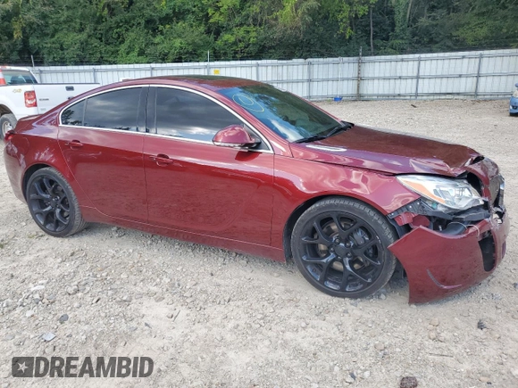 2016 Buick Regal GS with VIN 2G4GV5GX3G9157582, listed as a Copart auction lot 68622714 with 111,842 mi miles and Salvage Title. Bid and sale history available at DreamBid. Image 4.