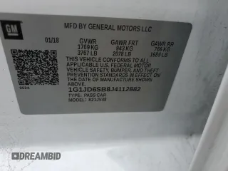 2018 Chevrolet Sonic LT z VIN 1G1JD6SB8J4112882, wystawiony jako Copart lot #50329714 z przebiegiem 92 192 mil mil oraz Szkoda całkowita • Salvage title. Historia ofert i sprzedaży dostępna na DreamBid. Obrazek 14.