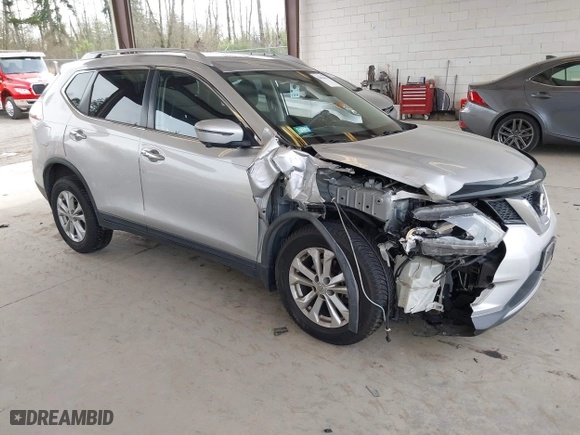 2016 Nissan Rogue S with VIN KNMAT2MVXGP709095, listed as a IAAI auction lot 42014434 with 70,800 mi miles. Bid and sale history available at carsss.com. Image 1.