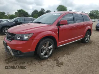 2017 Dodge Journey Crossroad Plus z VIN 3C4PDCGG5HT532155, wystawiony jako Copart lot #56213095 z przebiegiem 136 775 mil mil oraz Szkoda całkowita • Salvage title. Historia ofert i sprzedaży dostępna na DreamBid. Obrazek 1.