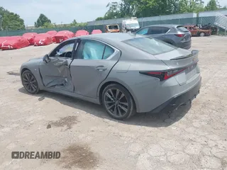 2024 Lexus IS 350 F Sport with VIN JTHGZ1E28R5033508, listed as a IAAI auction lot 42606657 with 15,382 mi miles and . Bid and sale history available at DreamBid. Image 3.