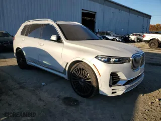 2021 BMW X7 ALPINA XB7 with VIN 5UXCX6C15M9G12505, listed as a Copart auction lot 74230214 with 75,597 mi miles and Salvage Title. Bid and sale history available at carsss.com. Image 4.