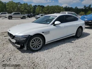 2021 Genesis G80 2.5T with VIN KMTGB4SC0MU046158, listed as a Copart auction lot 71591844 with 35,931 mi miles and Salvage Title. Bid and sale history available at carsss.com. Image 1.