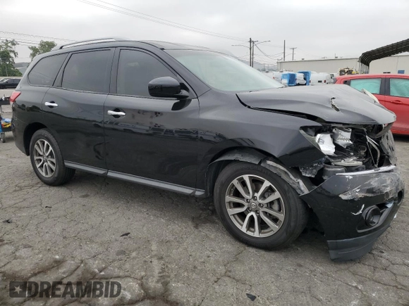 2013 Nissan Pathfinder SV with VIN 5N1AR2MN9DC669802, listed as a Copart auction lot 59578515 with 118,816 mi miles and Salvage title. Bid and sale history available at DreamBid. Image 4.