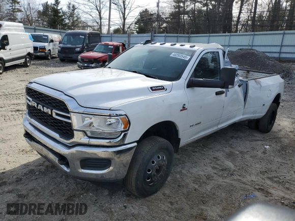 2021 Ram 3500 Tradesman with VIN 3C63RRGL2MG617044, listed as a Copart auction lot 48283545 with 123,862 mi miles and Salvage Title. Bid and sale history available at carsss.com. Image 1.