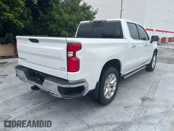 2021 Chevrolet Silverado 1500 LTZ with VIN 1GCUYGET6MZ232691, listed as a Copart auction lot 42588905 with 67,138 mi miles and Salvage Title. Bid and sale history available at DreamBid. Image 4.