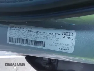 2012 Audi A6 3.0T Premium Plus with VIN WAUGGAFC6CN108855, listed as a IAAI auction lot 41328750 with 136,298 mi miles. Bid and sale history available at carsss.com. Image 9.