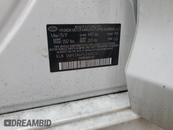 2018 Hyundai Sonata SEL with VIN 5NPE34AF5JH610276, listed as a Copart auction lot 51837455 with 102,295 mi miles and Salvage Title. Bid and sale history available at DreamBid. Image 13.