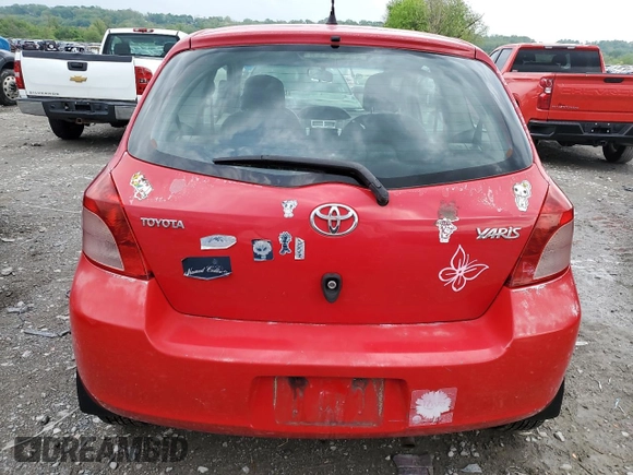 2007 Toyota Yaris with VIN JTDJT923575071926, listed as a Copart auction lot 55469885 with 185,234 mi miles and Clean Title. Bid and sale history available at carsss.com. Image 6.