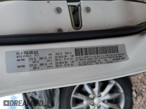 2018 Jeep Cherokee Limited z VIN 1C4PJLDX3JD539162, wystawiony jako Copart lot #53000635 z przebiegiem 59 859 mil mil oraz Szkoda całkowita • Salvage title. Historia ofert i sprzedaży dostępna na DreamBid. Obrazek 13.