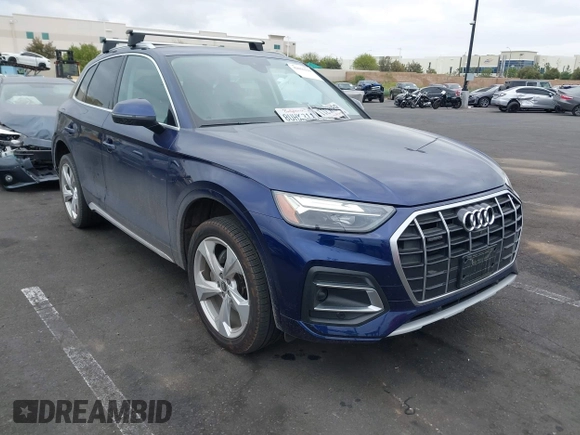 2021 Audi Q5 Premium Plus with VIN WA1BAAFY8M2022843, listed as a IAAI auction lot 42056110 with 32,036 mi miles and . Bid and sale history available at DreamBid. Image 13.