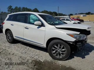 2013 Infiniti JX35 with VIN 5N1AL0MN5DC332078, listed as a Copart auction lot 75169874 with 0 mi miles and Salvage Title. Bid and sale history available at carsss.com. Image 4.