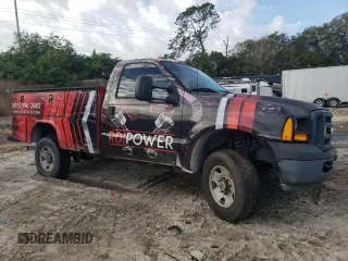 2007 Ford F-250 XL with VIN 1FTSF21P97EB07964, listed as a Copart auction lot 40119684 with 215,318 mi miles and Salvage Title. Bid and sale history available at DreamBid. Image 4.