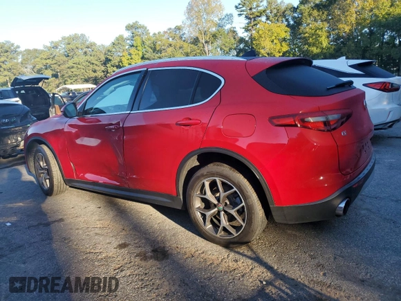 2019 Alfa Romeo Stelvio Ti Lusso z VIN ZASPAKBN0K7C39954, wystawiony jako Copart lot #75512994 z przebiegiem Nie podano mil oraz Szkoda całkowita • Salvage title. Historia ofert i sprzedaży dostępna na DreamBid. Obrazek 2.